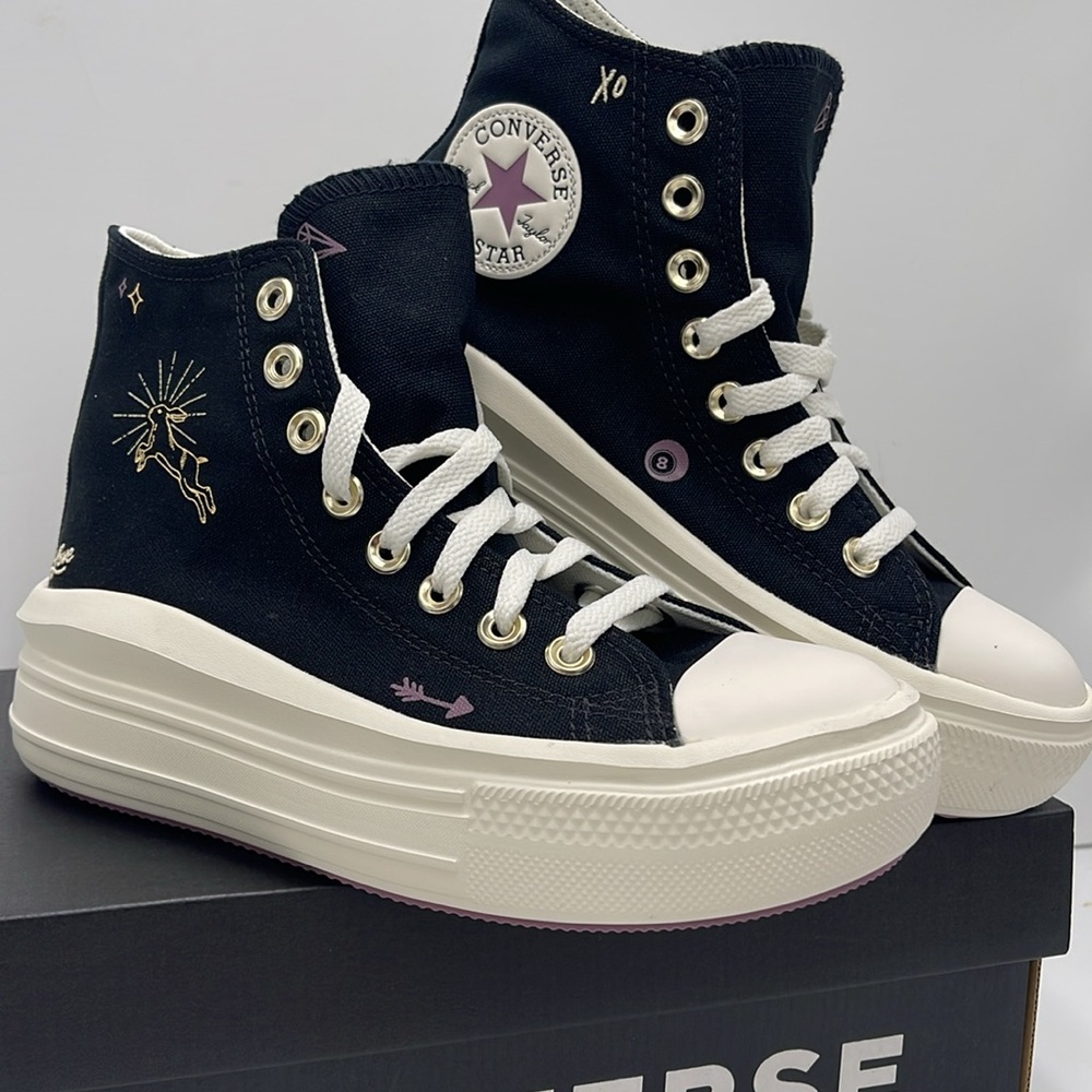 Converse WMNS Black High-Top Sneakers Platform A07136C
CTAS MOVE HI
BLACK/DREAMY - Picture 4 of 16